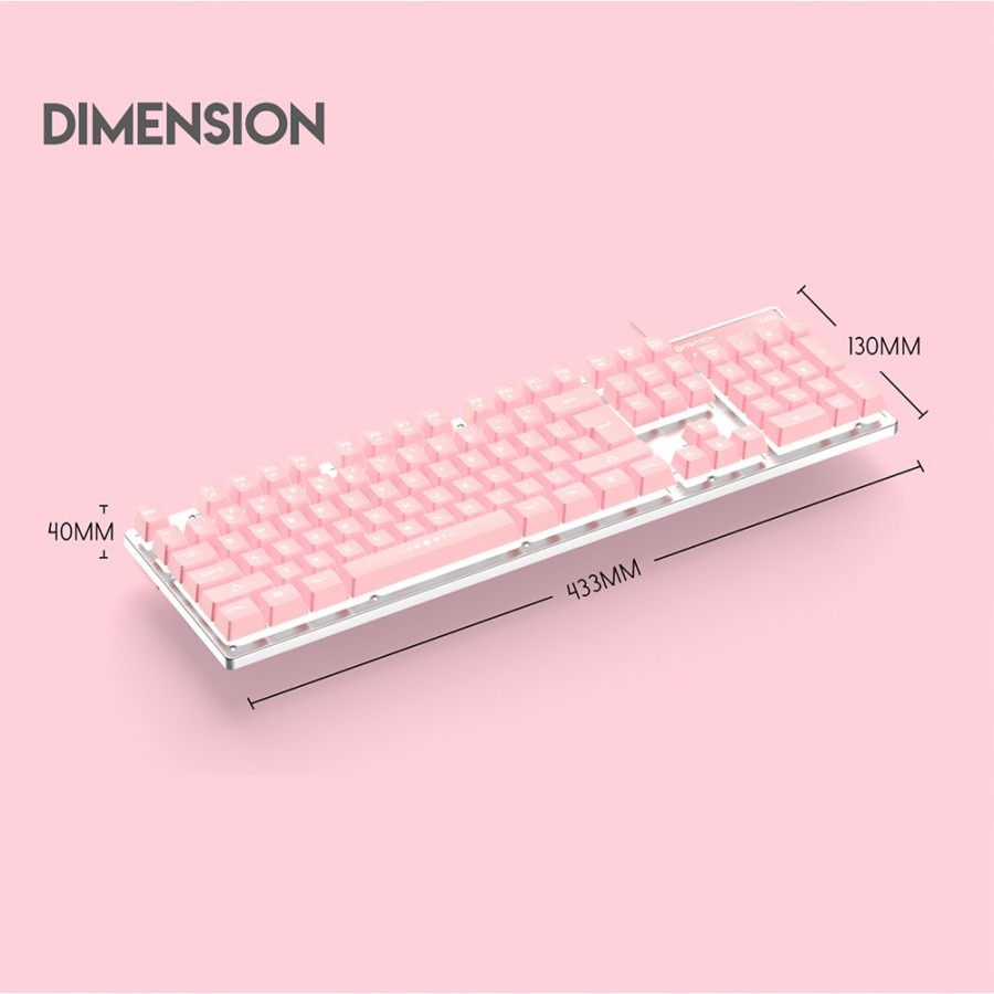 Keyboard Gaming Fantech K613L Pink Fighter II RGB - Sakura Edition