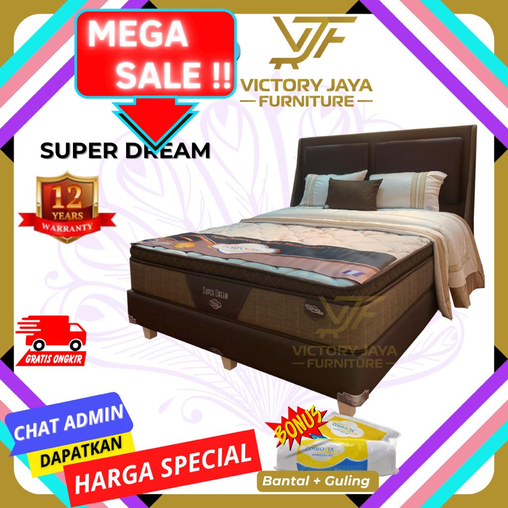 Kasur Spring Bed Comforta New Super Dream (Full Set) Uk 180x200