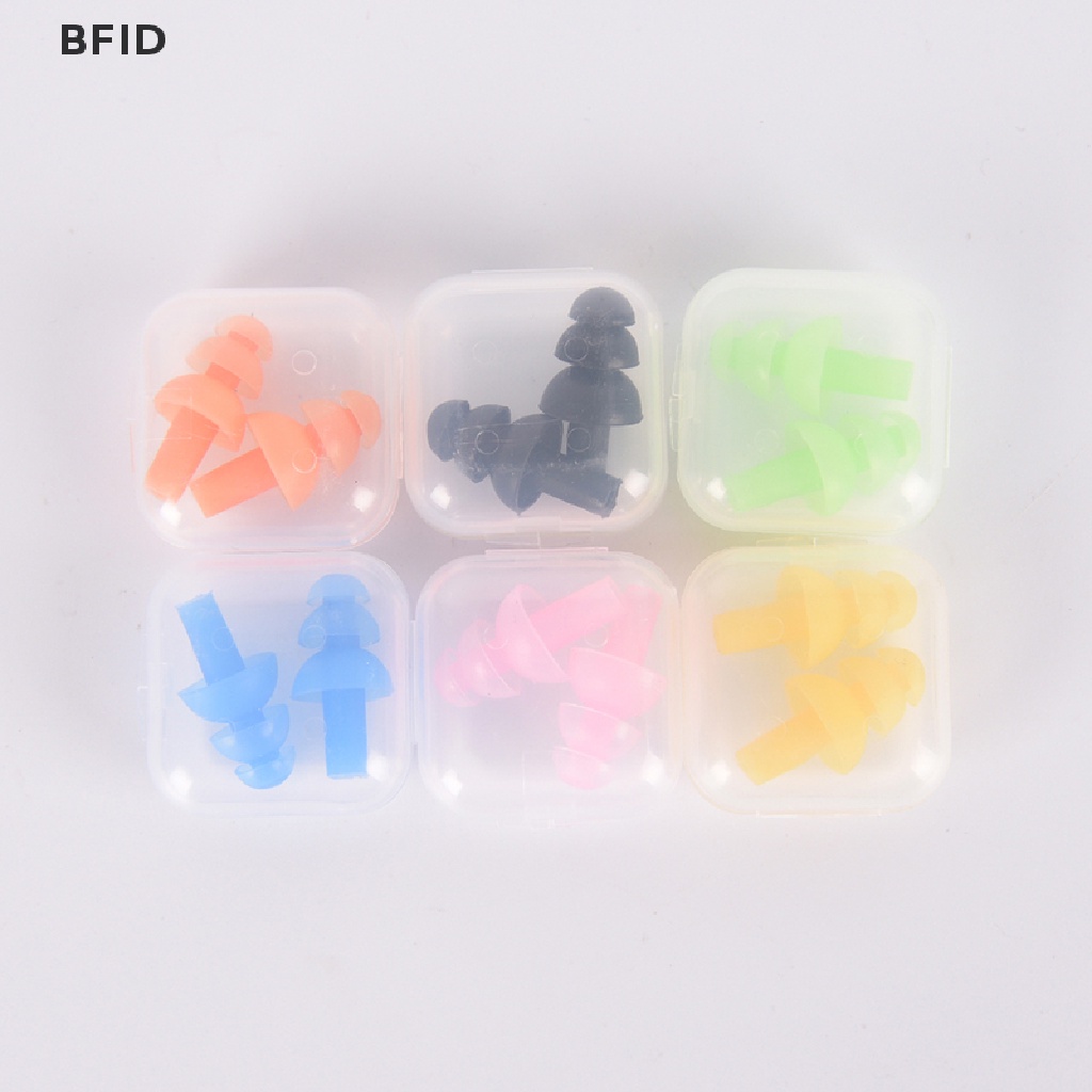 [BFID] Penyumbat Telinga Silikon Lembut Reusable Ear Plugs Sleep Swimming Work Noise reduction [ID]