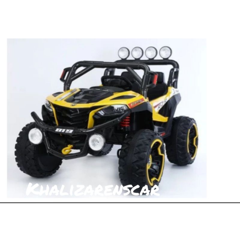 Mainan Mobil Aki Anak Monster SUV Ban Karet 4x4