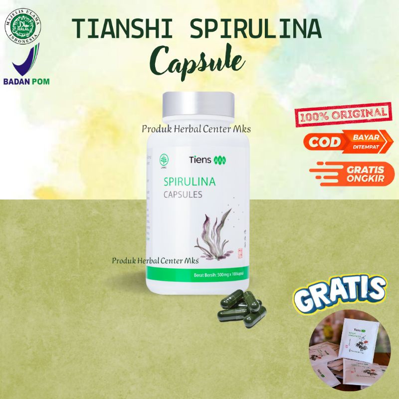 Spirulina Tiens ASI Booster Nutrisi ibu hamil Busui makanan pengganti sayur Suplemen puasa mengontro