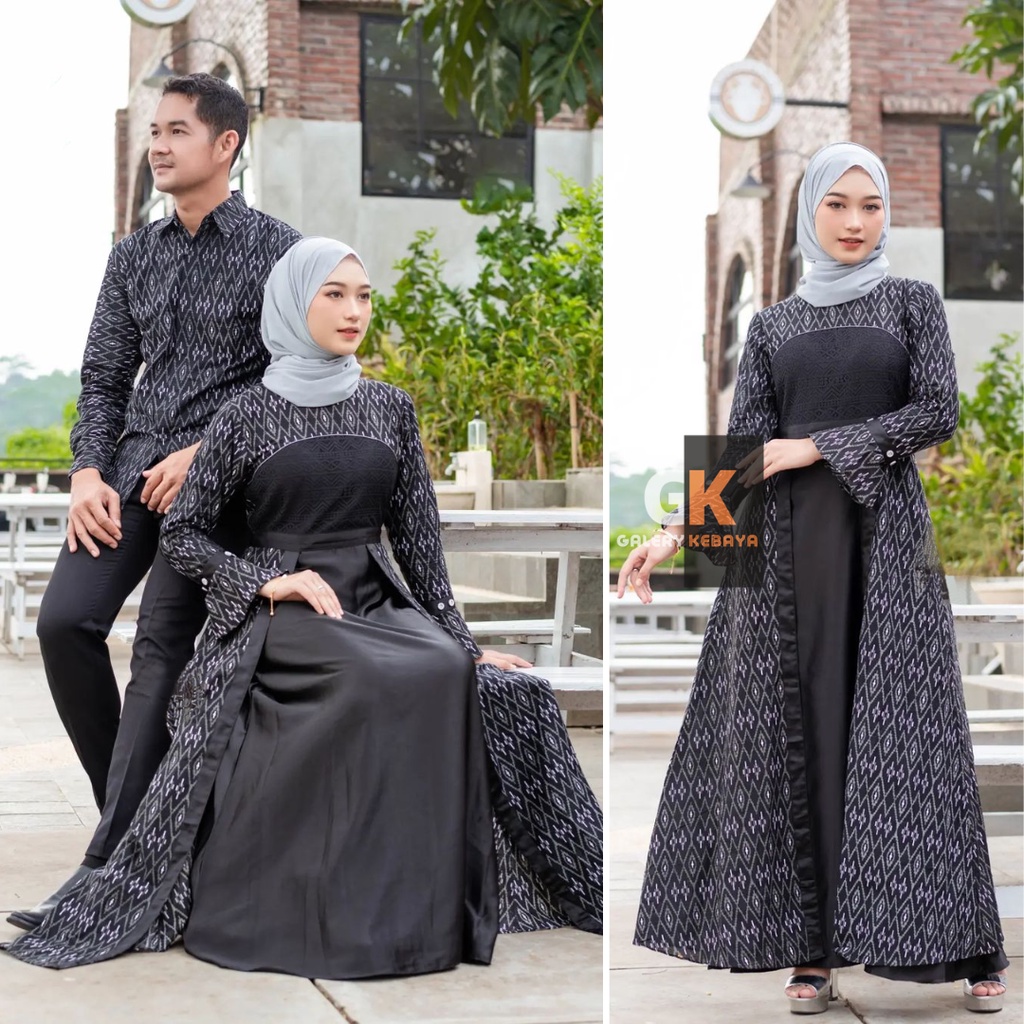 ORIGINAL Gamis Brukat Exclusive Couple Pasangan Batik Couple Modern Couple Batik Katun Ramadhan 2023