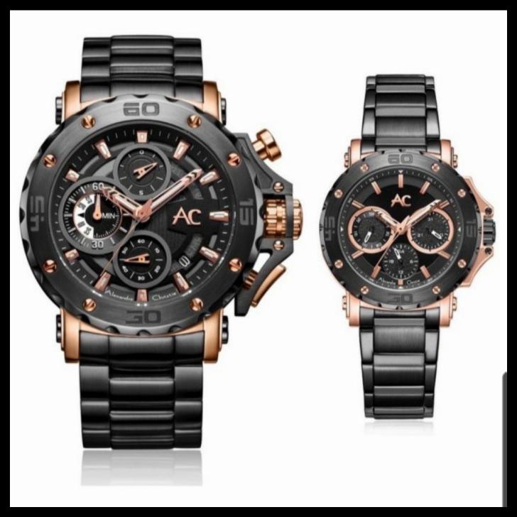 Alexandre Christie Couple Ac9205 Ac 9205 Black Rosegold Limited Stock