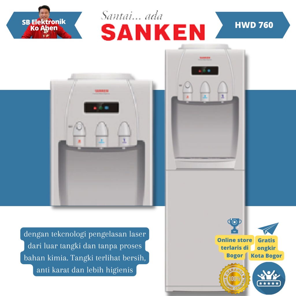 Sanken Dispenser Galon Atas HWD-760