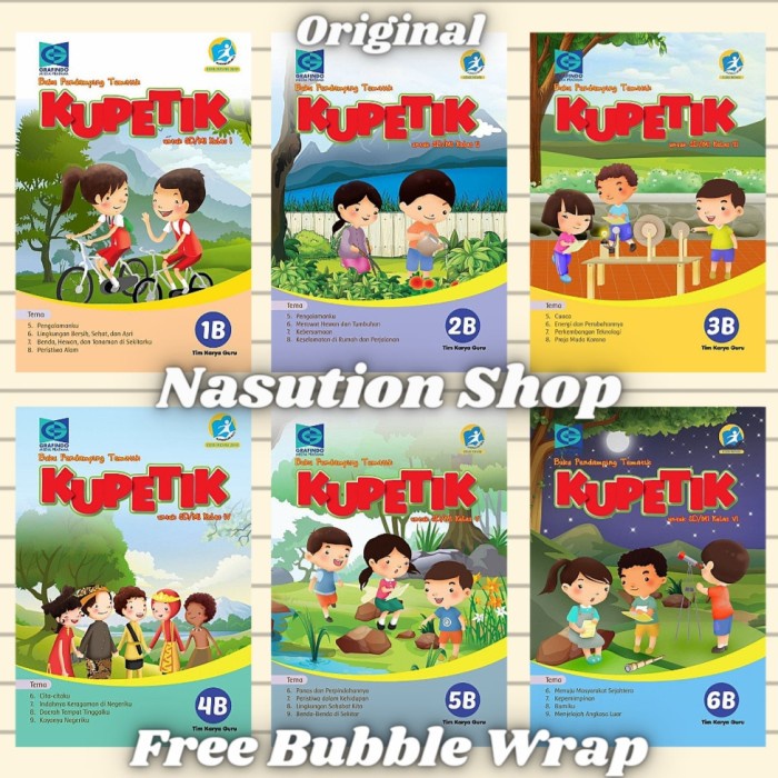 

BUKU KUPETIK 1B,2B,3B,4B,5B,6B SD GRAFINDO K13 PENDAMPING TEMATIK ORI