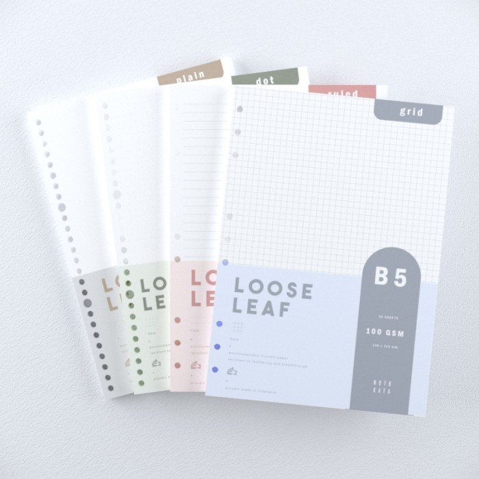 

Kertas B5 - Loose Leaf Binder Refill By Notokata