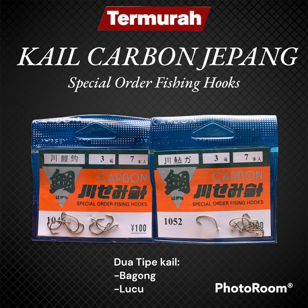 Mata kail / pancing carbon Jepang tipe Bagong dan Lucu