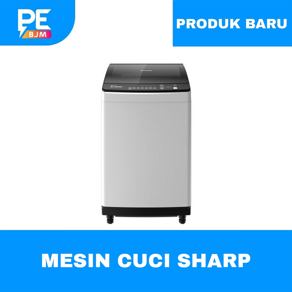 MESIN CUCI SHARP TOP LOADING 8 KG MEGAMOUTH SERIES ES-M8000T-GG