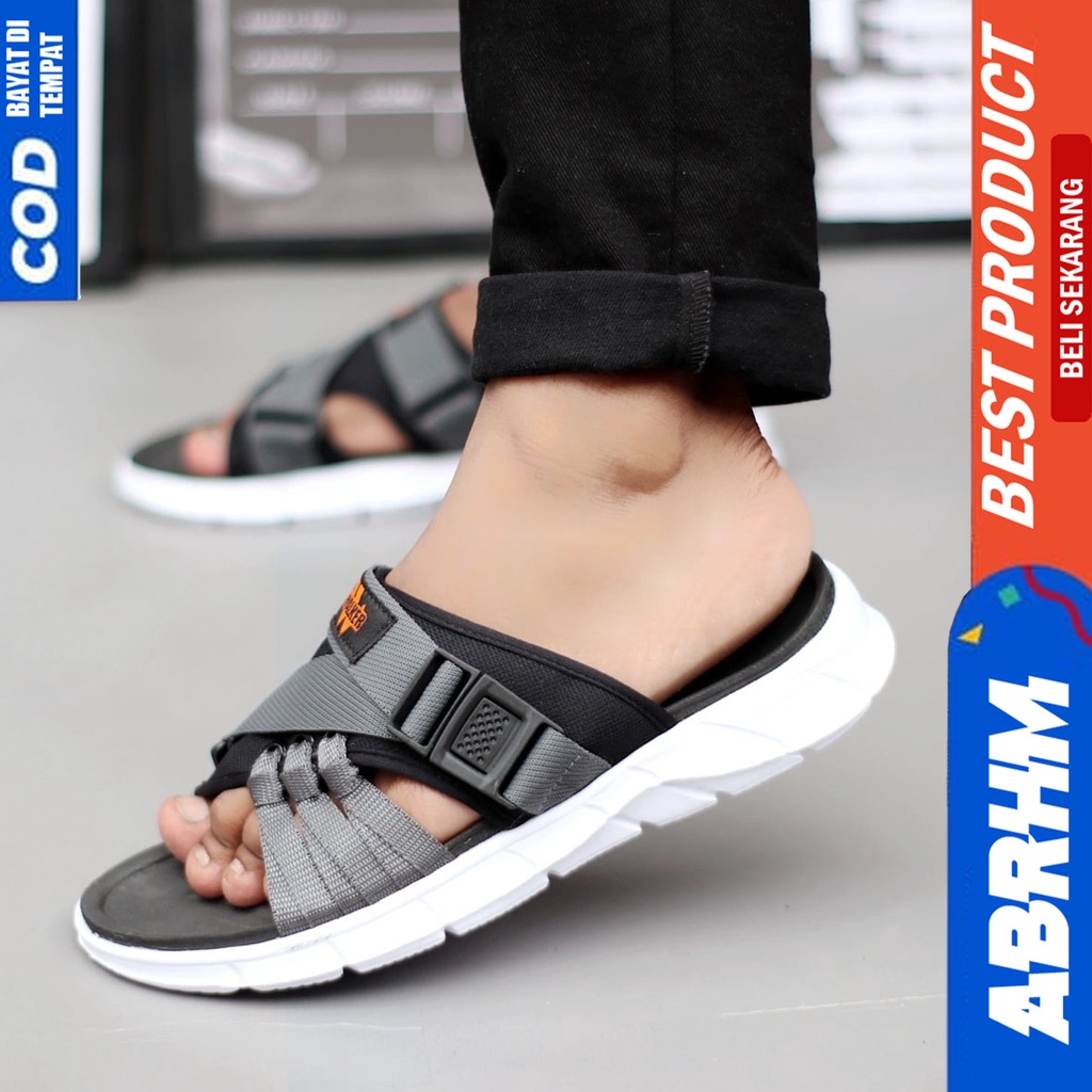 Sandal Slide Pria Sendal Selop Pria Terbaru Abrhm Bias