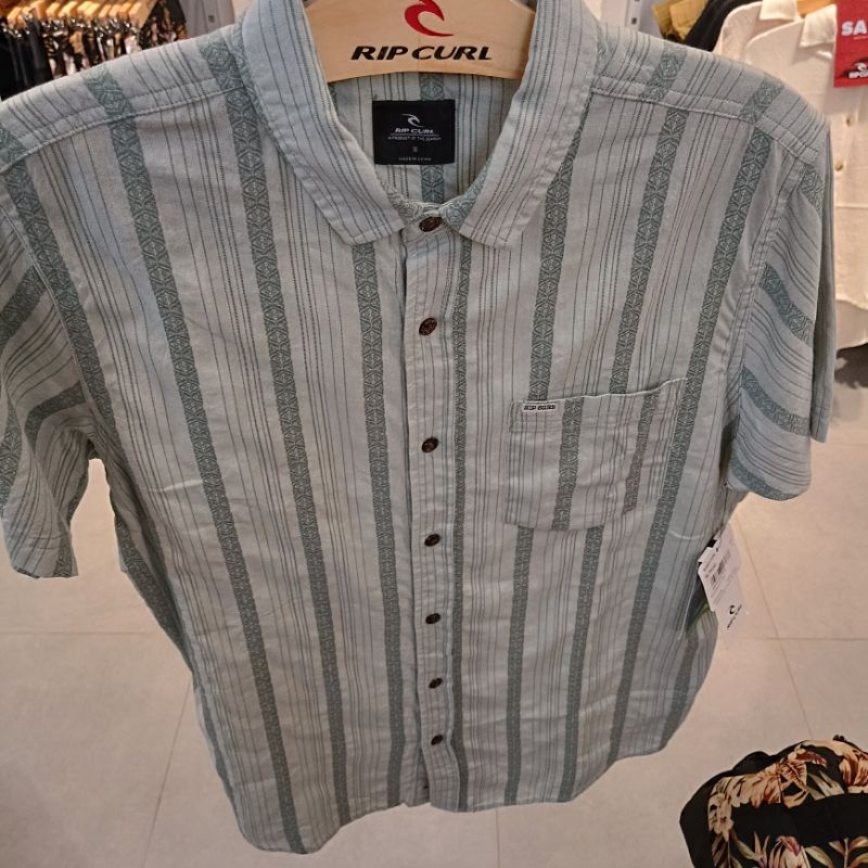 Kemeja pria Ripcul Lennon vintage blue ss Original