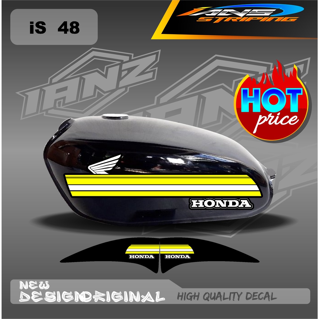 DECAL STRIPING TANGKI CB100 LIST KONSEP CUSTOM HOLOGRAM/NON HOLOGRAM IS48