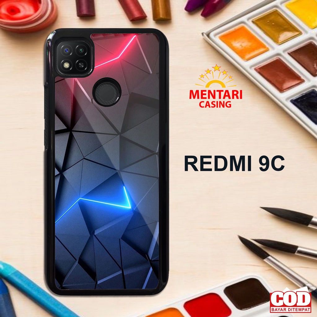 Case REDMI 9C CASING REDMI 9C [ ABSTRAK KUBIK ] Mentari casing case killau case custom case silikon 
