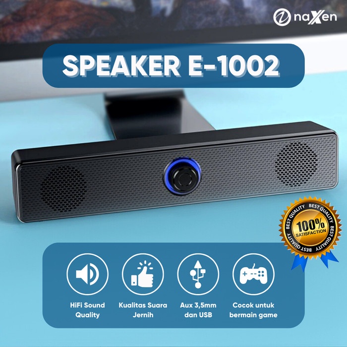 Speaker Desktop Multimedia Komputer Super Bass Naxen E-1002