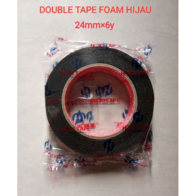 

Double Tape Foam Hijau 24×6y Double Tape Busa Solasi Bolak Balik Busa