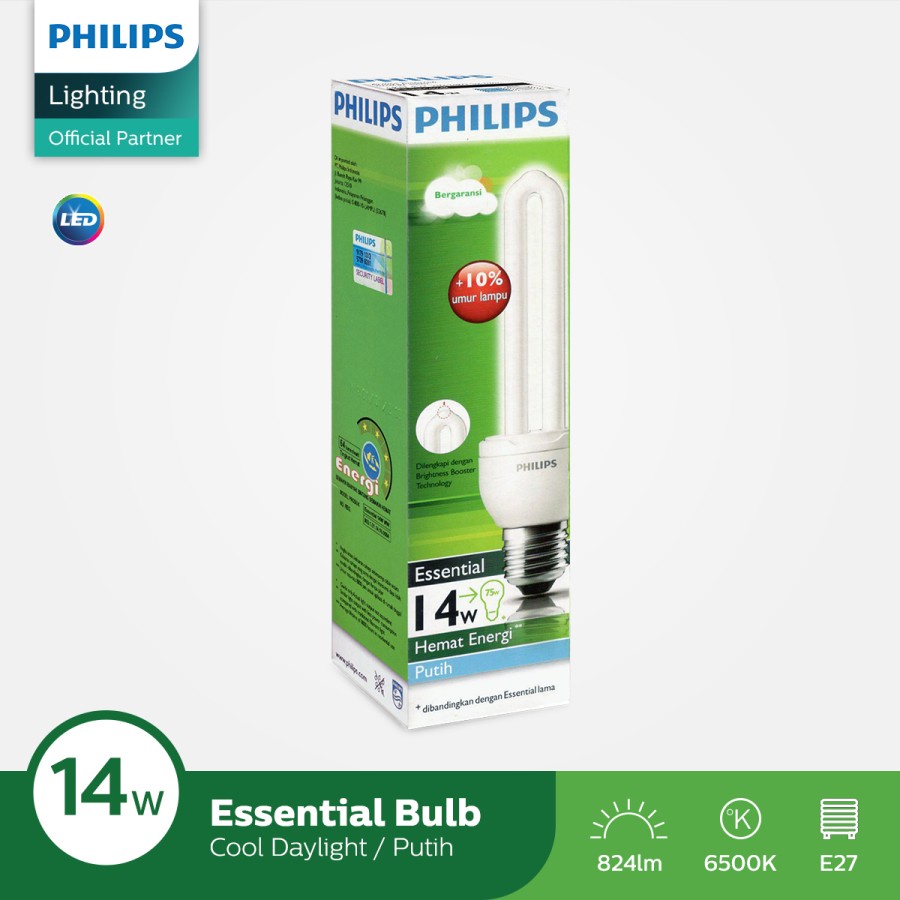 Lampu Philips Essential 2U 14w 14 watt