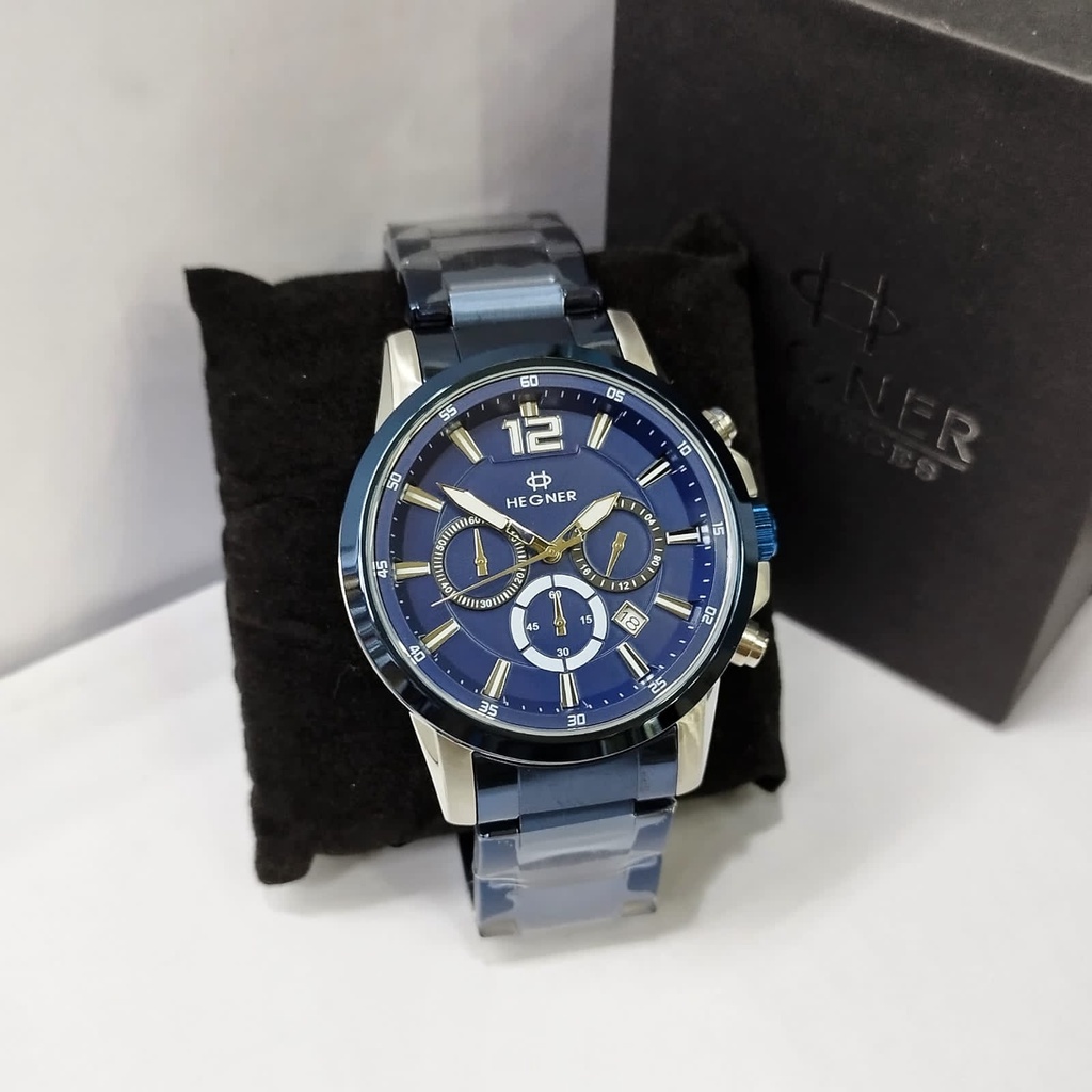 Jam Tangan Pria Cowok HEGNER 439 FREE BOX DAN GARANSI Tanggal Aktif Chrono Aktif Fashion Import Murah Mewah BONUS BATERAI CADANGAN!