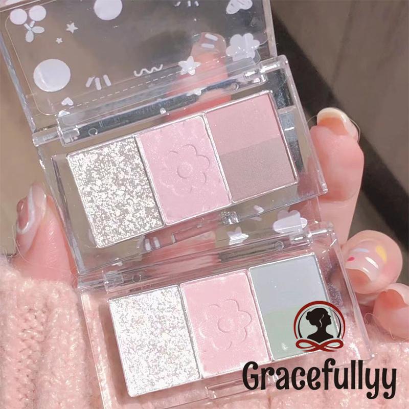 [COD]JADED Eyeshadow Palette 3 Warna Kombinasi Matte And Glitter Tahan Air Super Flash Waterproof-GY