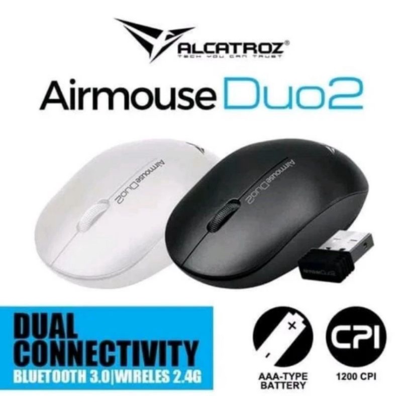 Alcatroz Airmouse Duo2 Mouse 2in1 Wireless+Bluetooth