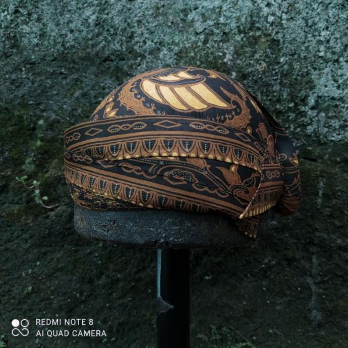 Blangkon Solo Alusan Bisa Dicuci Model Solo Kasatriyan Batik Cap Motif