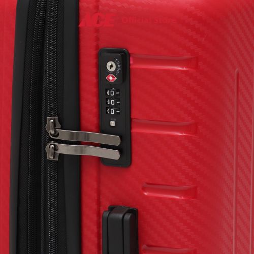 Ace - Passport 20 Inci Pandora Koper Pp 4 Roda - Merah Hardcase Luggage Tas Jalan-Jalan Travel Bag Tas Roda Koper Kabin Dengan Tsa