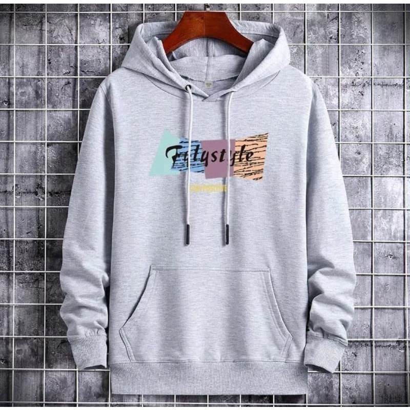 Hoodie pria oblong Fulystyle tren oversize