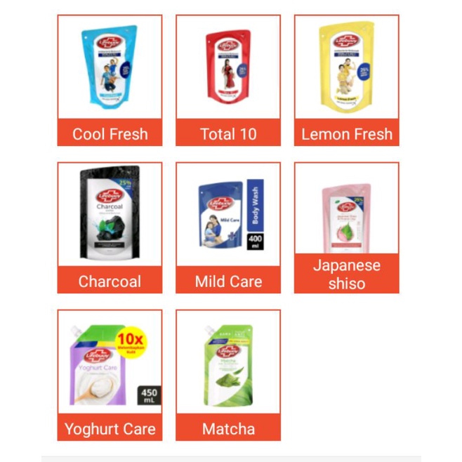 Lifebuoy sabun mandi cair isi ulang 400-450ml free hand wash 180ml