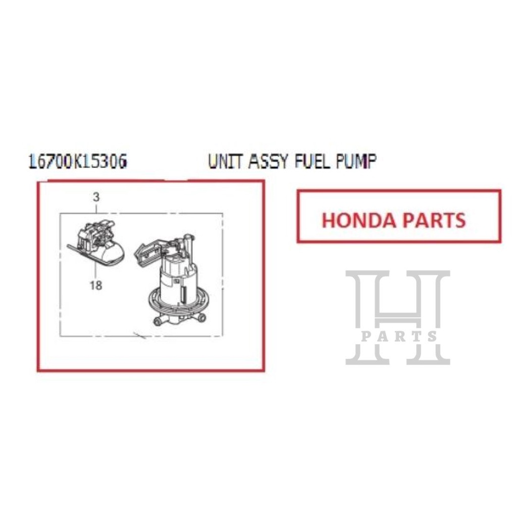 POMPA PELAMPUNG BENSIN FUEL PUMP CB 150R ORIGINAL AHM