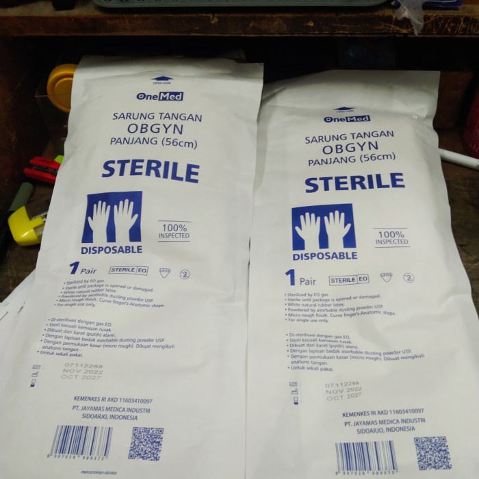 sarung tangan obgyn steril onemed/obgyn