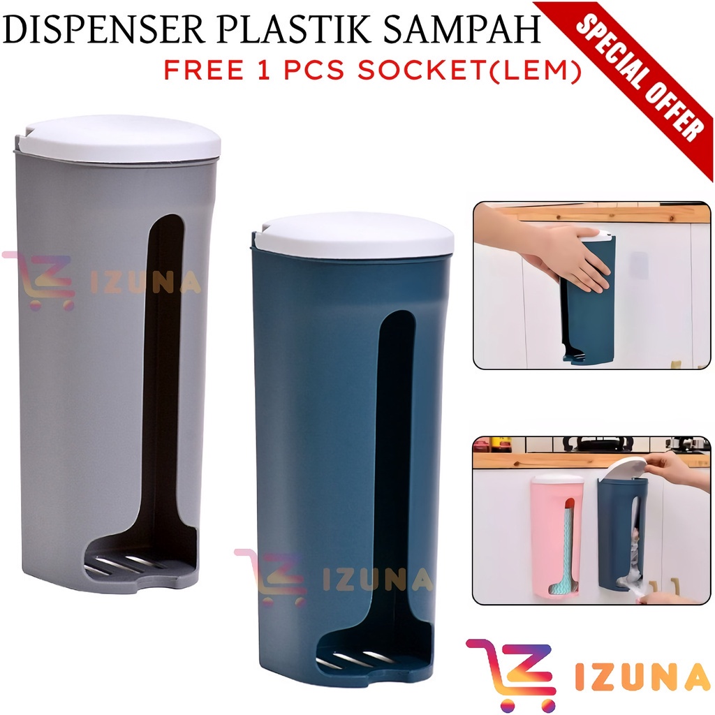 [IZUNA] Dispenser Kantong Plastik Tempel Dinding / Tempat Kantong Sampah / Tempat Plastik Sampah