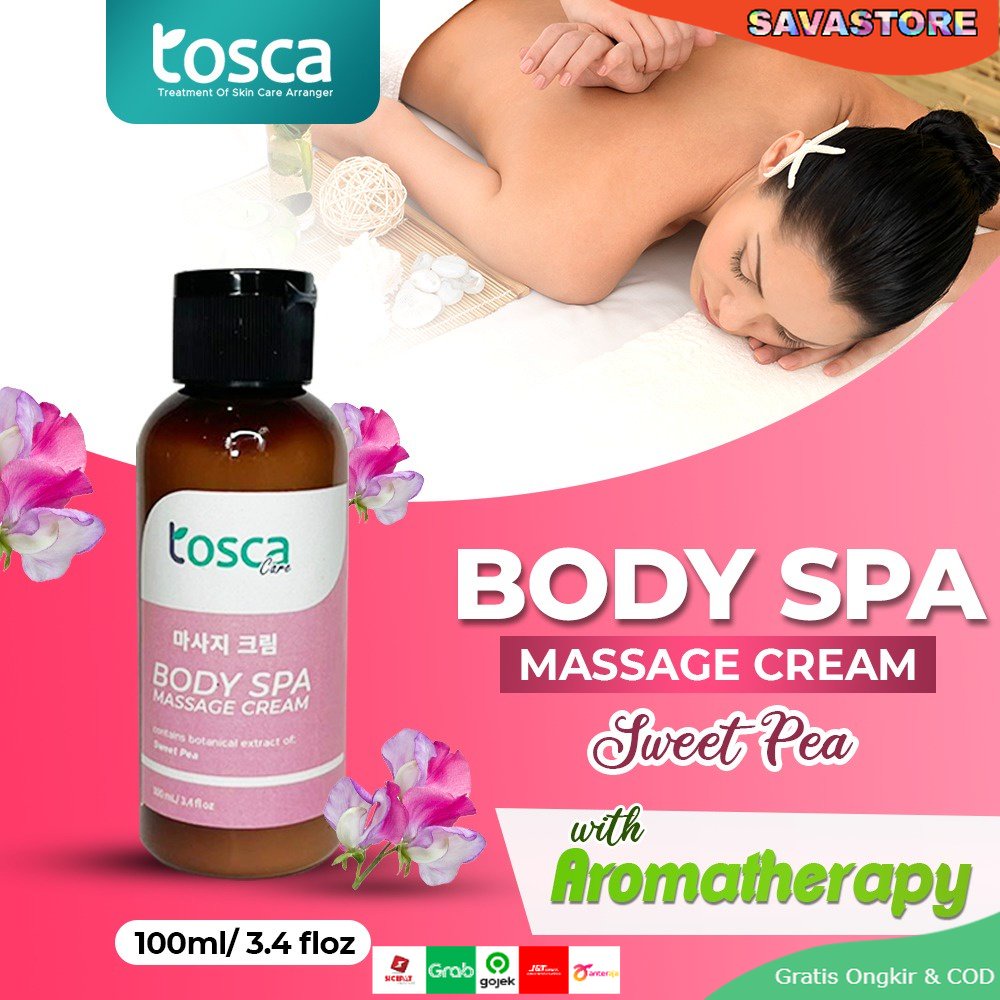 BODY SPA CREAM MASSAGE WITH AROMATHERAPHY - TOSCA KRIM RELAKSASI TUBUH