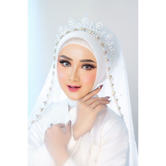 (COD) Veil list 3 diamond pelangi/slayer pengantin/aksesoris pengantin