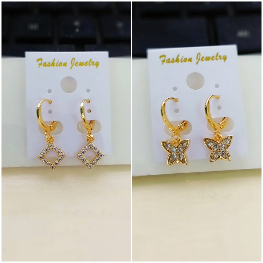 AV60 Grosir Anting Juntai Permata Anting Dewasa