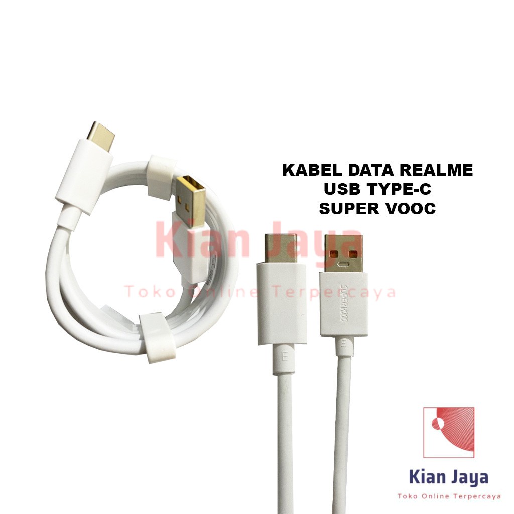 [Garansi 100% Ori] Kabel Data Realme 2A Super VOOC Micro USB V8 USB Type-C Type Tipe C Cable Charge Charging &amp; Sync Data Hp Original