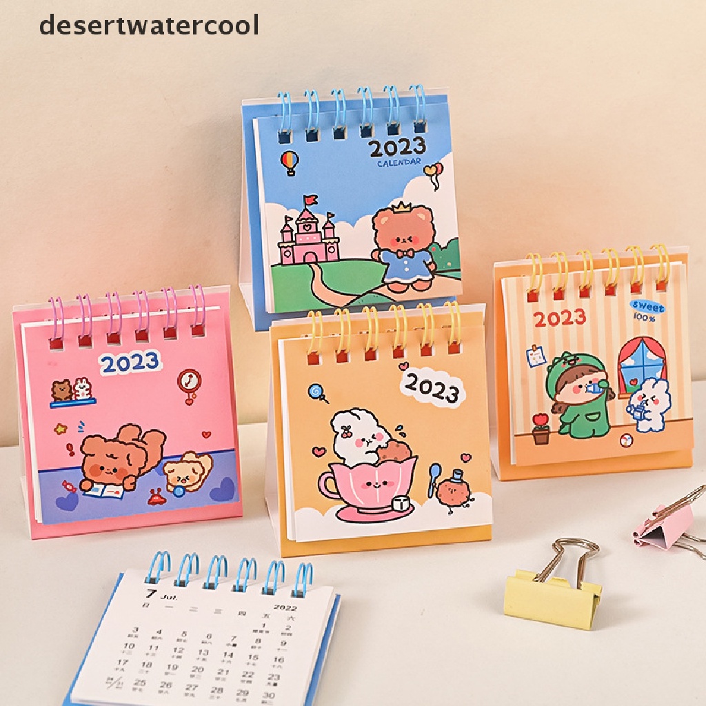 Deid 2023kalender Meja MIni ins Sederhana Lucu Kelinci Anjing Kalender Berdiri Jadwal Harian Table Planner Tahunan Agenda Organizer Martijn