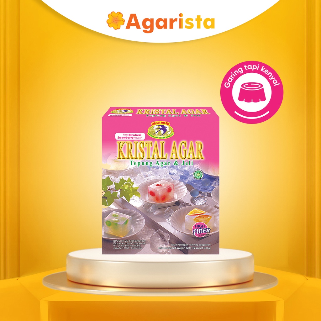 

KRISTAL AGAR TEPUNG AGAR-AGAR DENGAN JELLY – STRAWBERRY