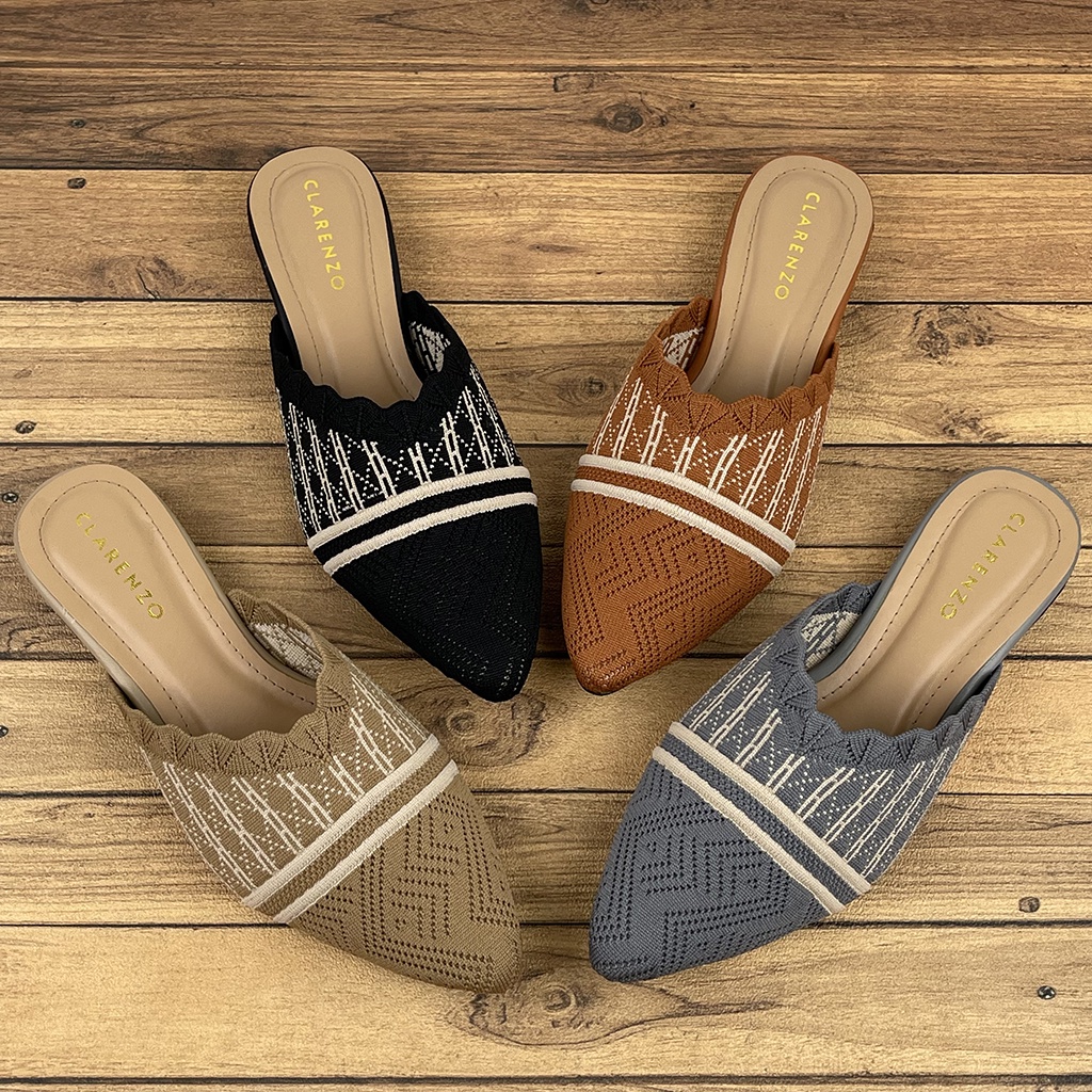 Sandal Wanita Slip On Mules Rajut AW01 ~ Clarenzo
