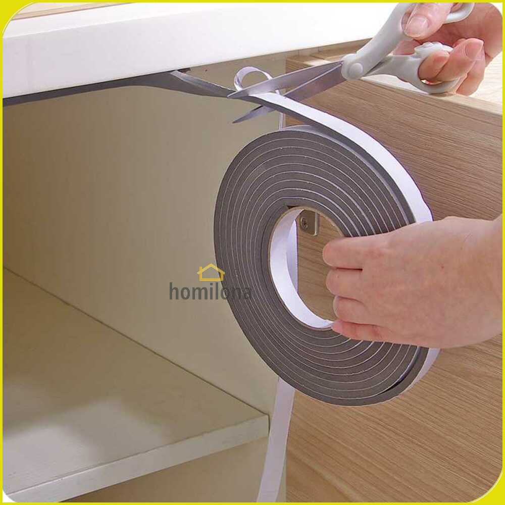 ZHEN Lis Strip Pintu Door Noise Insulation Sealing Tape 3cmx5M - B35