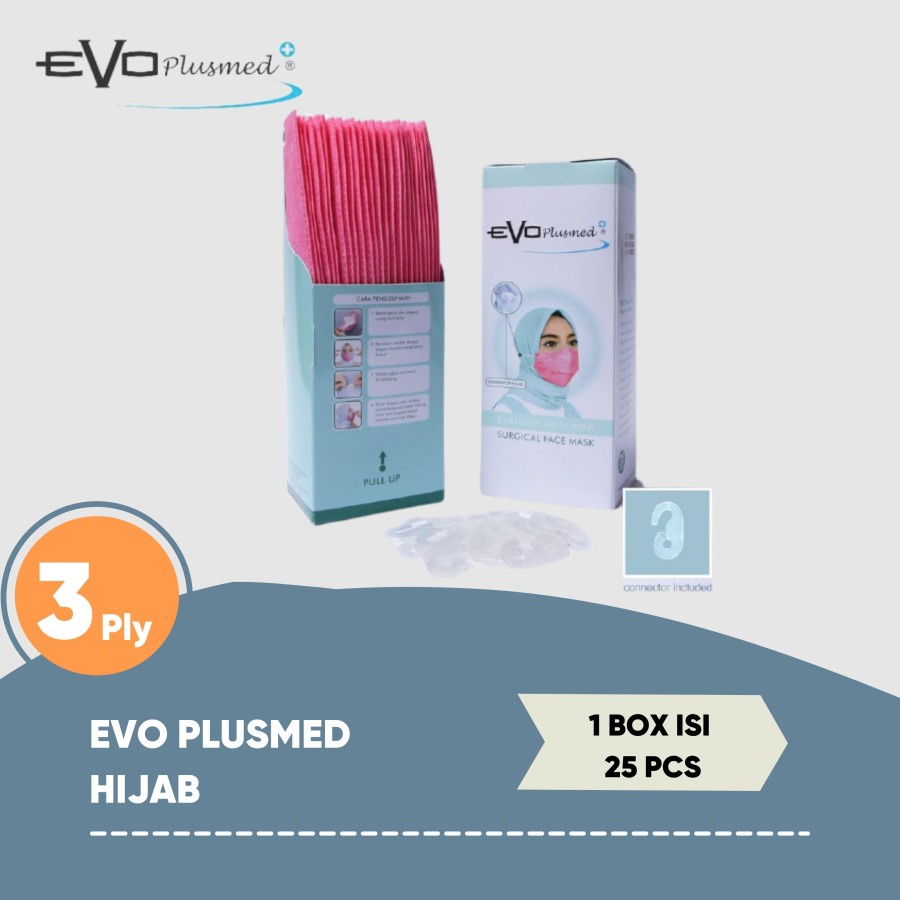 EVO Plusned Masker Earloop Muslimah - Surgical Face Mask