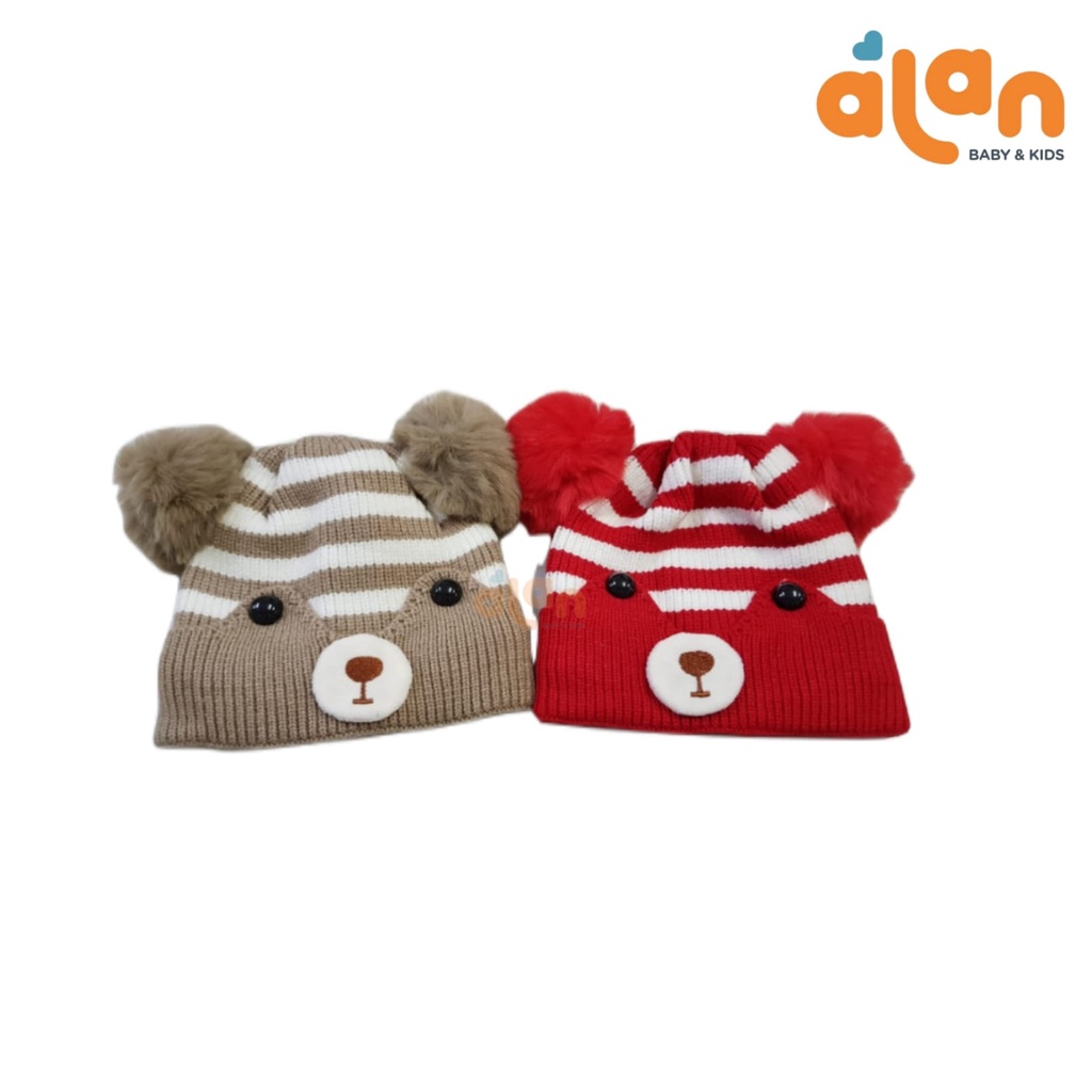 Topi Baby Rajut Boneka Bulu ( TP-RBT2CB )