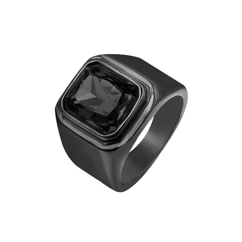 CINCIN TITANIUM MERAH RUBY PRIA SUPER KEREN SUPER EKSLUSIF WARNA BLACK