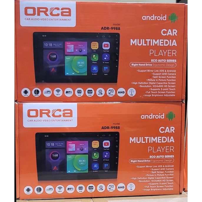 Head Unit Android 9&quot; ORCA RAM 2GB + 32GB PAJERO SPORT 2016 - Up ANDROID ORCA ADR 9988 Apple Carplay