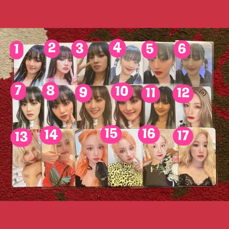 photocards photocard pc gidle idle pob i never die i love tomboy nxde minnie miyeon shuhua soyeon yu