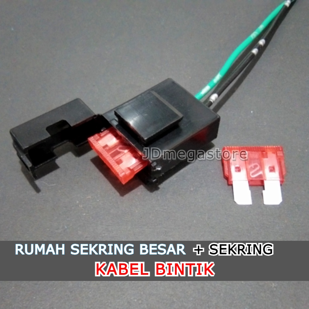 (Grosir/COD) Rumah Sekring Besar + Sekring 10A / 15A - KABEL BINTIK