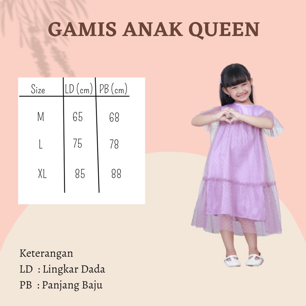 DRESS KONDANGAN ANAK PEREMPUAN BRUKAT QUEEN