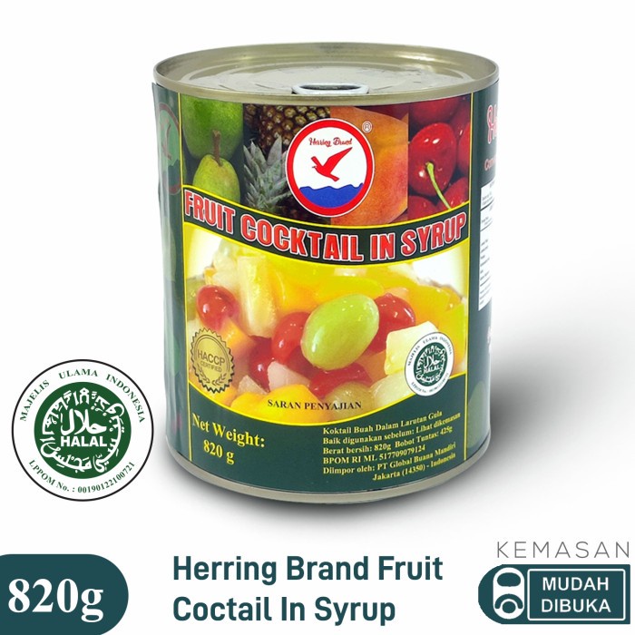 (Satuan) Herring Brand Fruit Cocktail In Syrup Buah Campur Kaleng