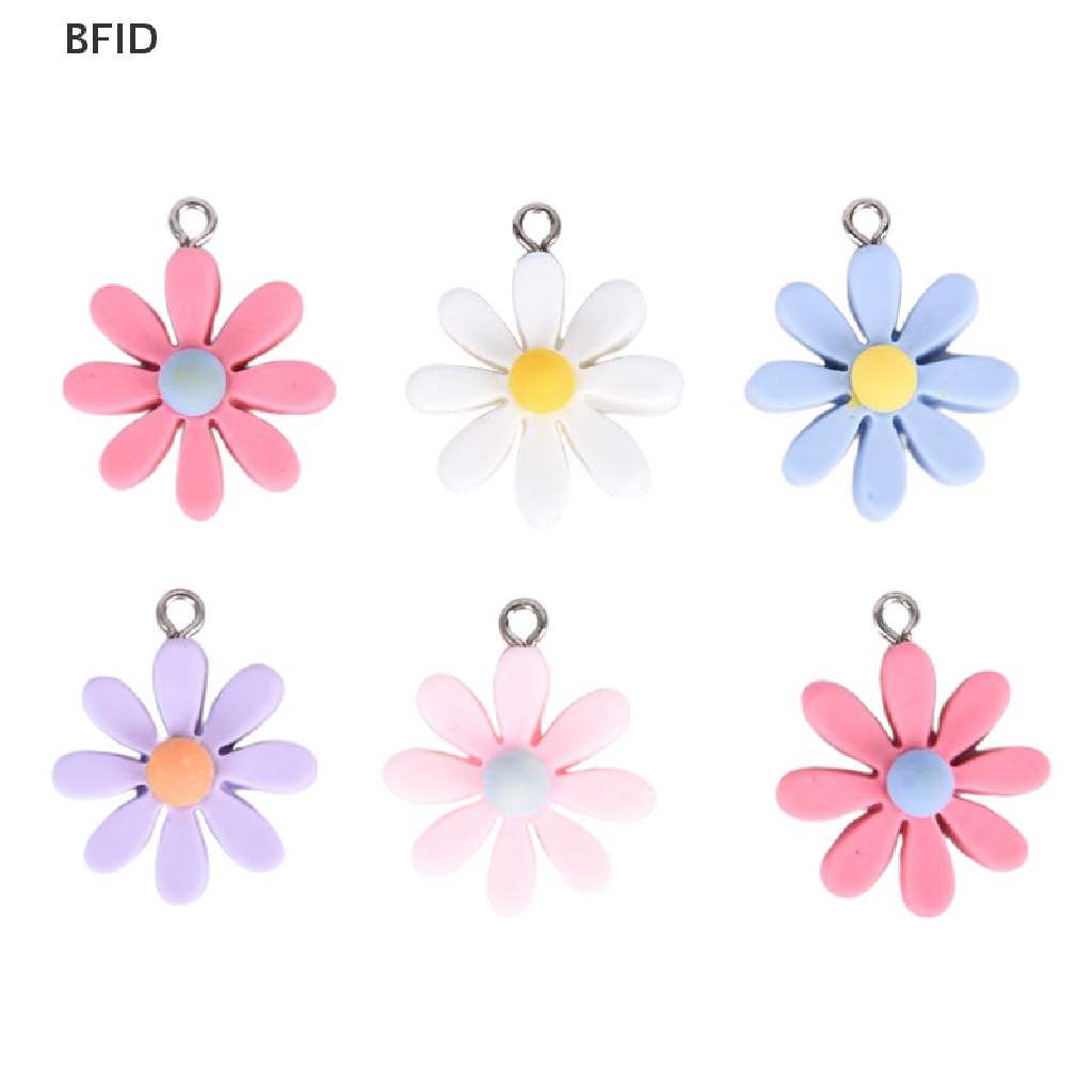 [BFID] 10pcs/set Resin Little Daisy Sun Flower Ch Liontin Membuat Perhiasan DIY Craft [ID]