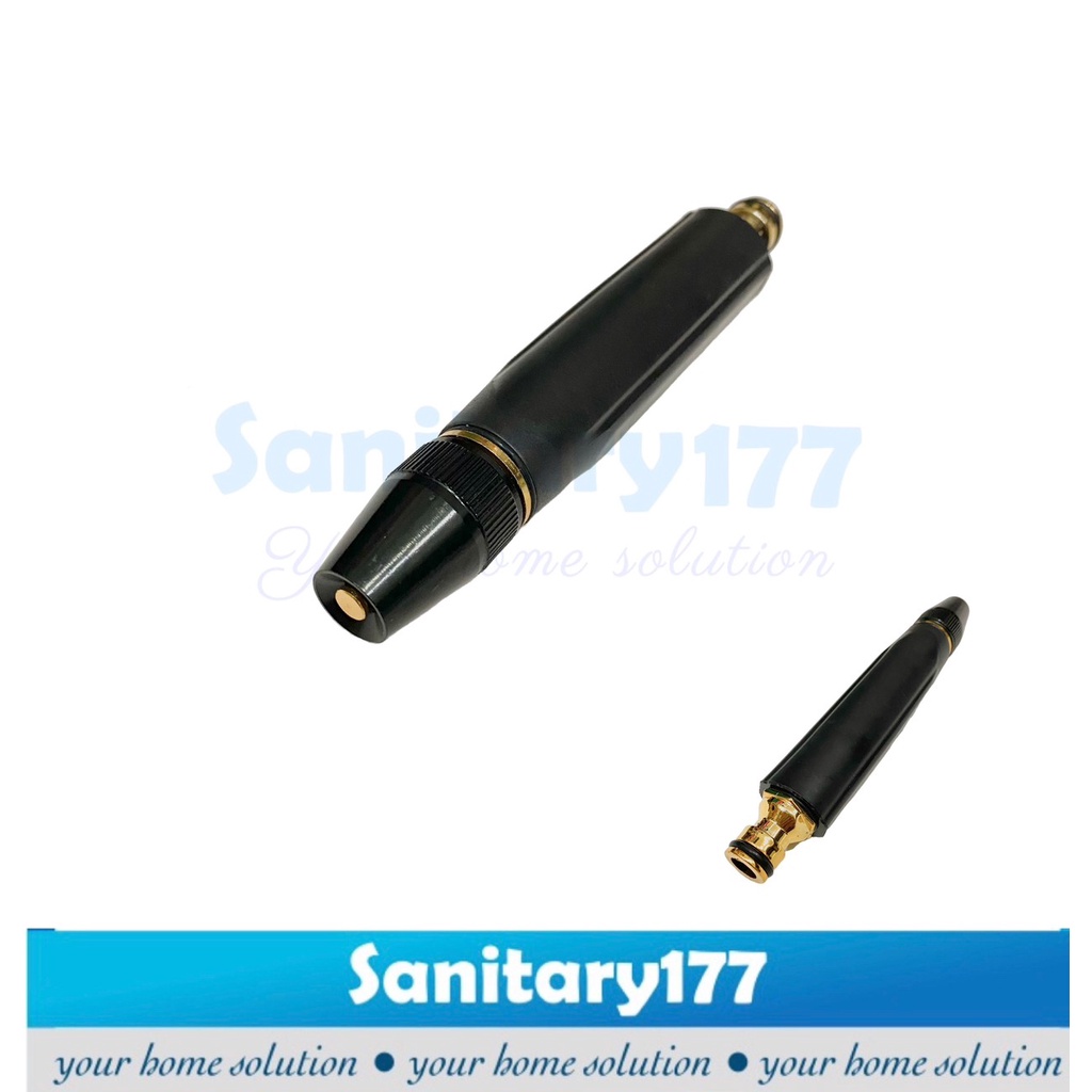 Semprotan Air lurus HITAM nozzle - penyiram Cuci Steam Motor Mobil Taman Water Jet new design black kepala selang air  5/8 multifungsi spray serbaguna