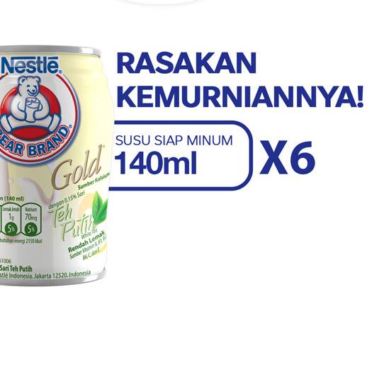 

Discount[HJ]-BEAR BRAND Susu Kaleng White Tea Susu Steril 140ml x 6 pcs