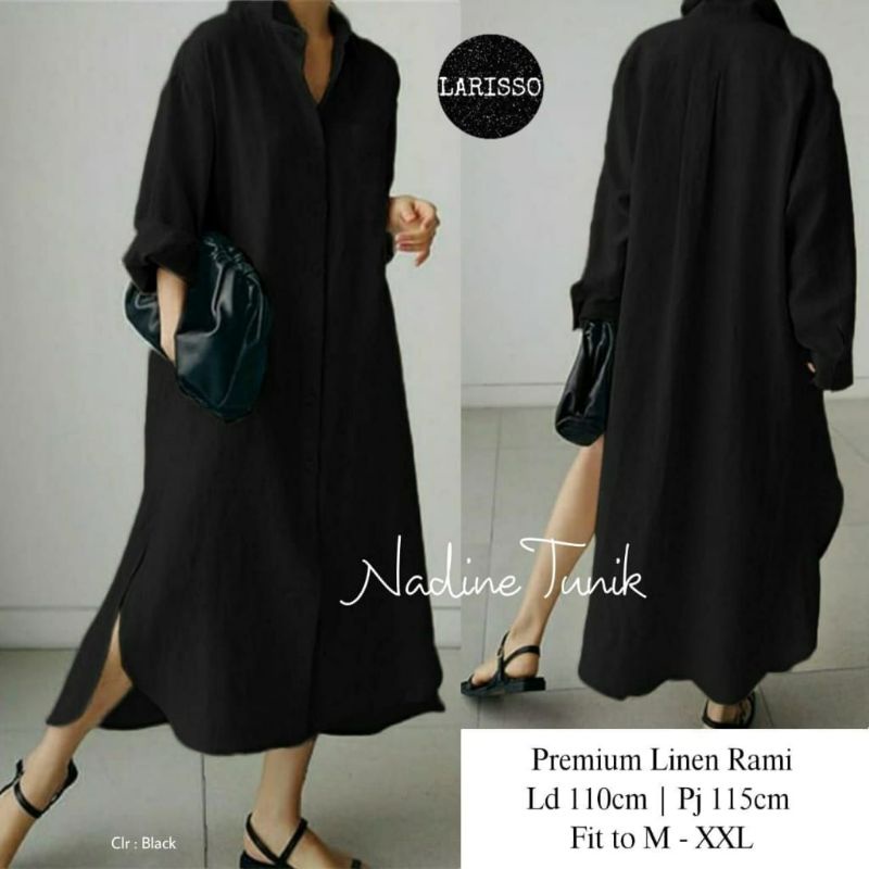 NADINE MIDI DRESS POLOS LINEN