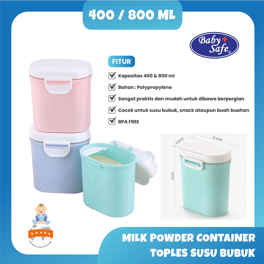 Toples Susu Bubuk Bayi Baby Safe / Milk Container BPA Free